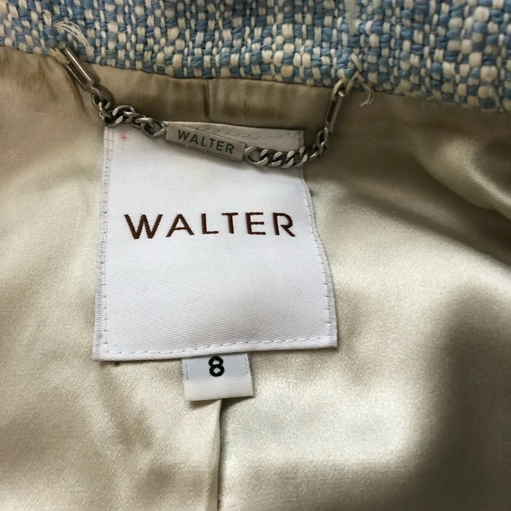 Walter Baker tweed jacket beaded embellishments